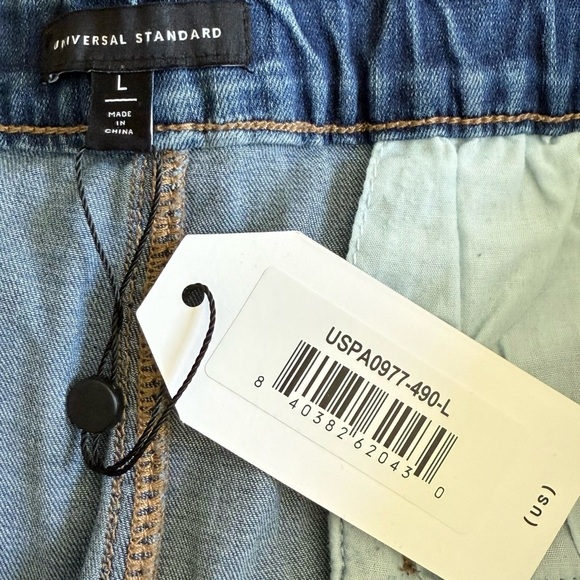 Universal Standard Comfort Denim Drawstring Blue Jean Trouser Size Large 22-24 - Picture 4 of 12